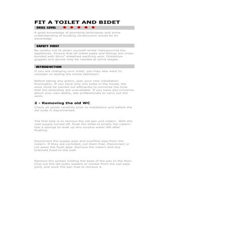 Fit a toilet and bidet