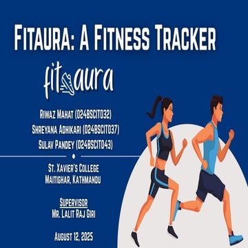 Fitaura: AI & Machine Learning Powered Fitness Tracker | PDF