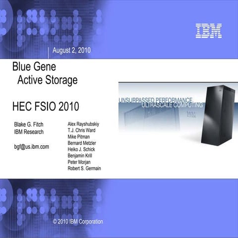 Blue Gene Active Storage