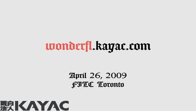 Fitc Toronto Cool Japanese Flash SideA wonderfl.kayac.com