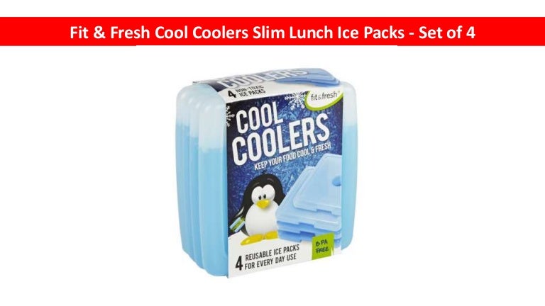 fit & fresh cool coolers slim lunch ice packs