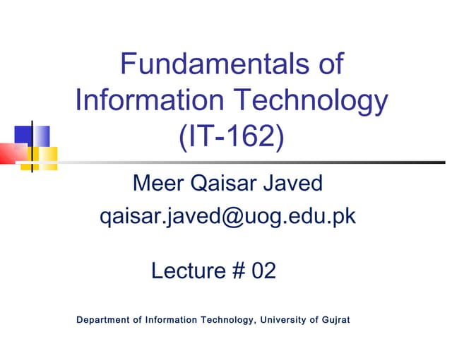 Basics of information technology