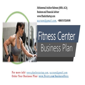 Fitness center Business Plan
