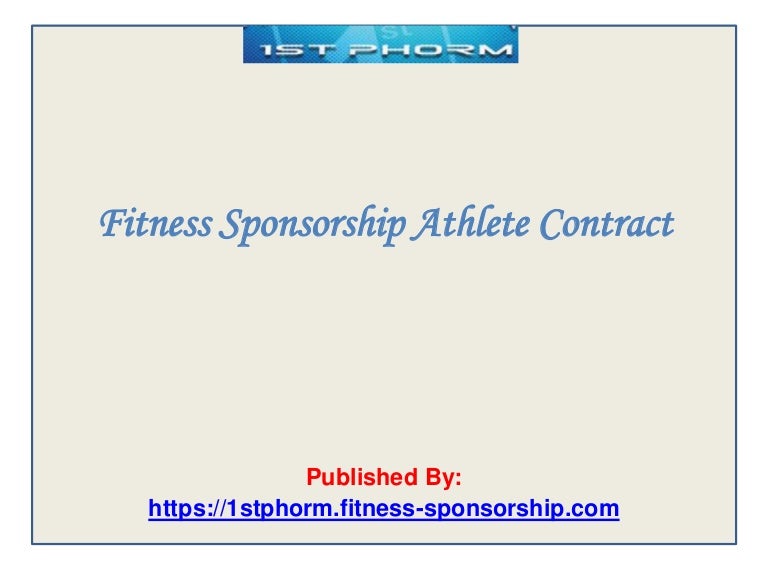 Fitness sponsorship athlete contract