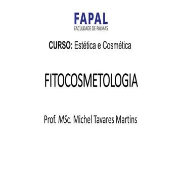 Fitocosmetologia | PPTX