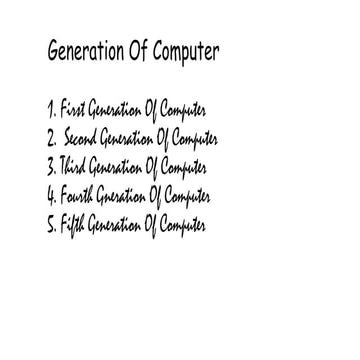 Fundamental of information technology | PPT