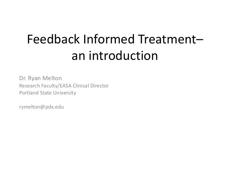 Feedback Informed Treatment