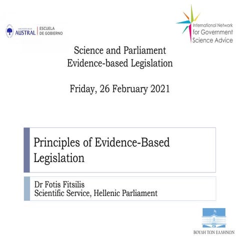 Principles of Evidence-Based Legislation