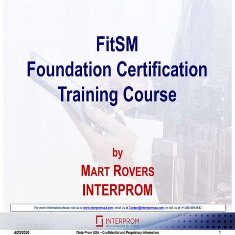 Fitsm foundation training course by interprom | PPTX