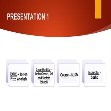 Boston Pizza - International Sales and Marketing