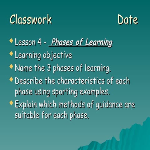 Fitts and Posner.ppt  theory its uses types of learning phases