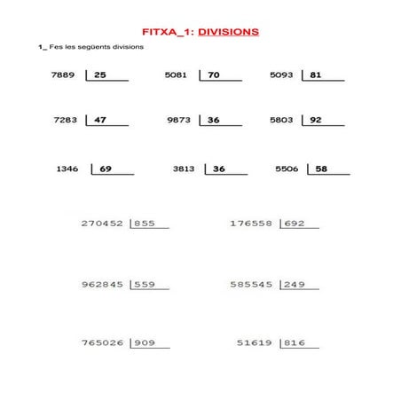 Fitxa 1.divisions per 2i3 xifres