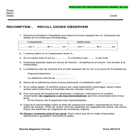 Fitxa 13 recull dades observem nova