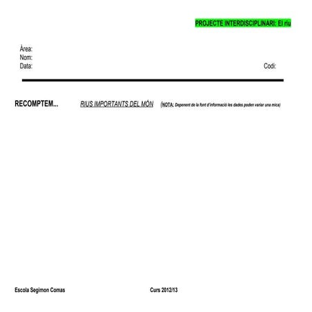 Fitxa 14 6è aplicació matemàtica dades rius