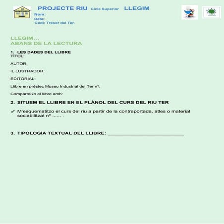 EL TRESOR DEL TER: activitat de CL