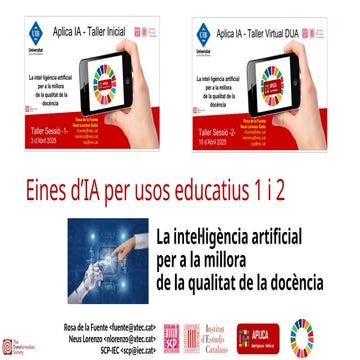 EINES-IA per educació_ Projecte Aplica: Eines d'IA d'interès educatiu (UdIB) ...