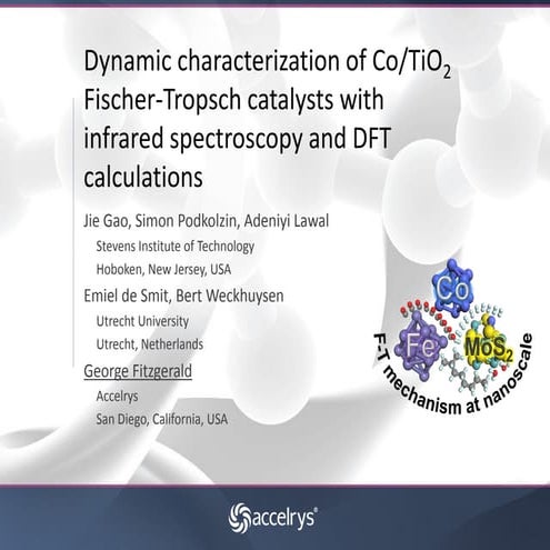 IR and DFT analysis of Fischer-Tropsch catalysts