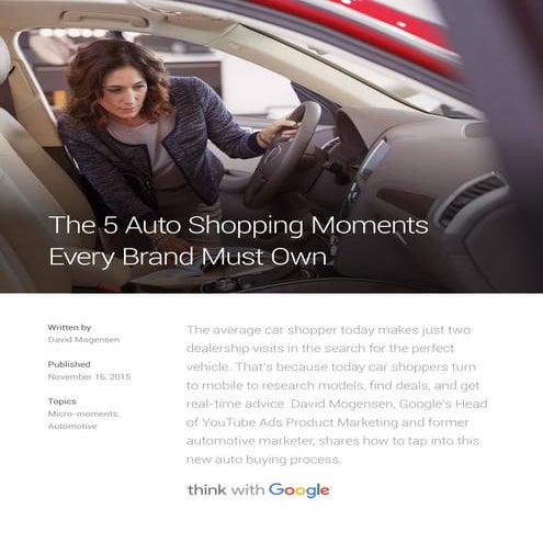 The 5 Auto Shopping Moments