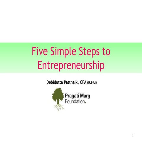 Five simple steps to entrepreneurship