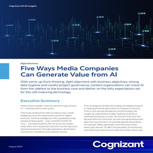 Five Ways Media Companies Can Generate Value from AI