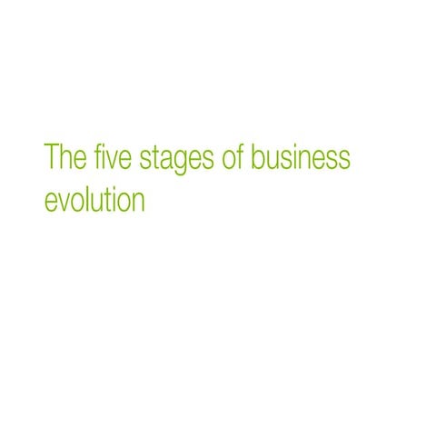 The five stages of business evolution