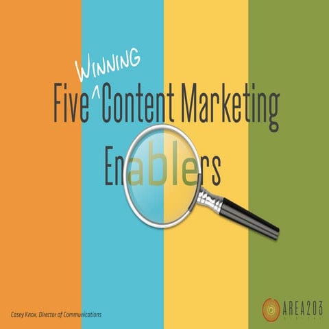 Five Content Marketing Enablers