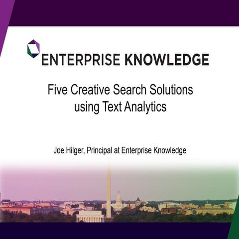 Five creative search solutions using text analytics