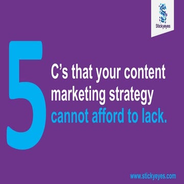 The 5 C’s that your content marketing strategy cannot afford to lack