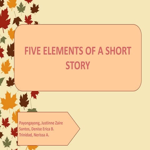 Five elements of a short story