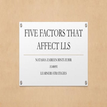 Five factors that affect lls