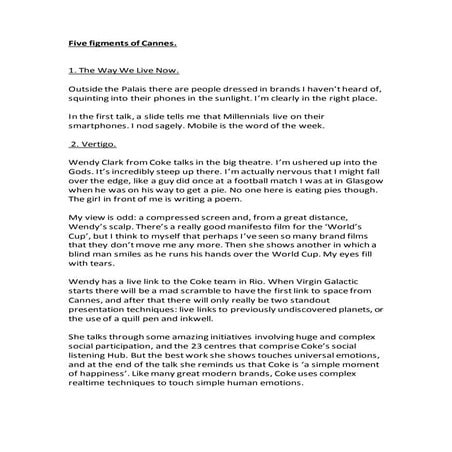 Five figments of Cannes