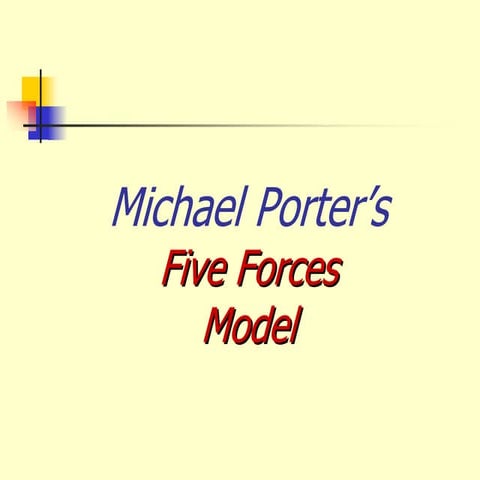 Five forces michael porter