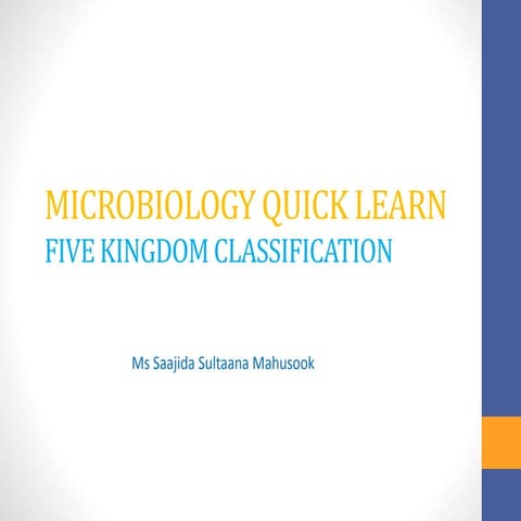 FIVE KINGDOM CLASSIFICATION-RH Whittaker 