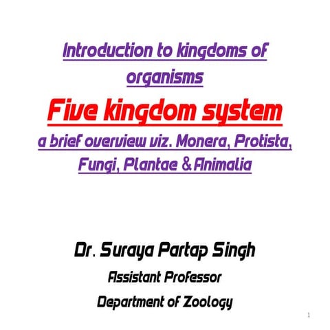 6 kingdoms classification | PPT