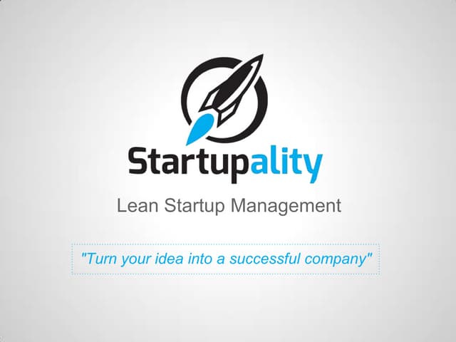 Startupality, 5 min pitch