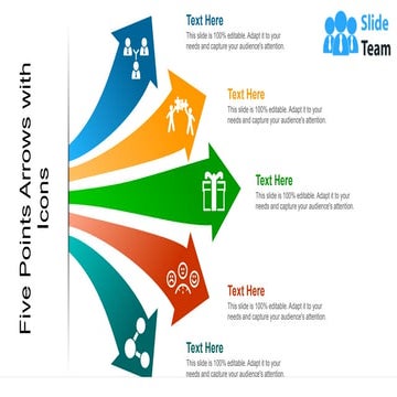 Five Points Arrows With Icons