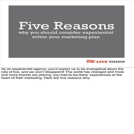 Five Reasons