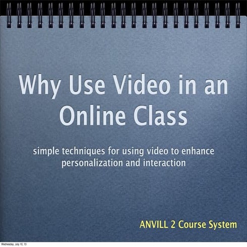  Five reasons for using video
