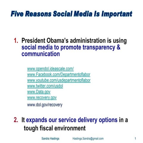 Five reasons social media is important