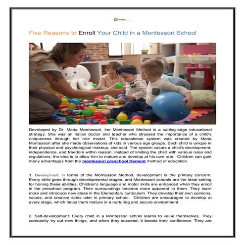 How Early Should You Enrol Your Child in the Best Montessori School.docx