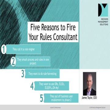 Five Reasons to Fire Your Rules Consultant