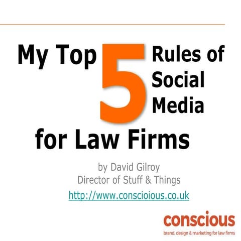 Five Rules of Social Media for Law Firms