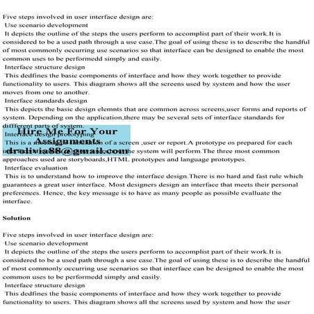 Five steps involved in user interface design are Use scenario dev.pdf