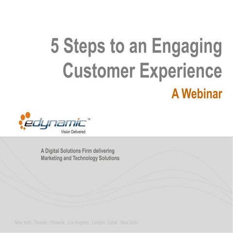 Five Steps to an Engaging Customer Experience