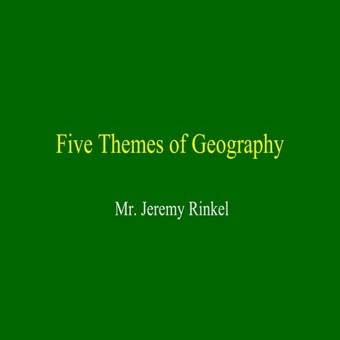 Five Themes of Geography