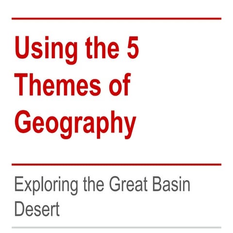 Five themes great basin desert | PDF