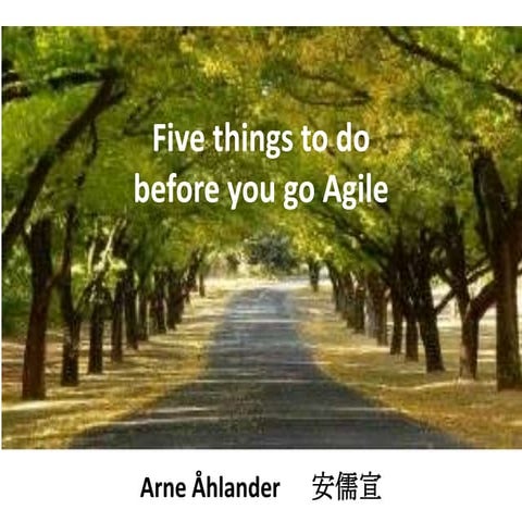 Five things before you go Agile