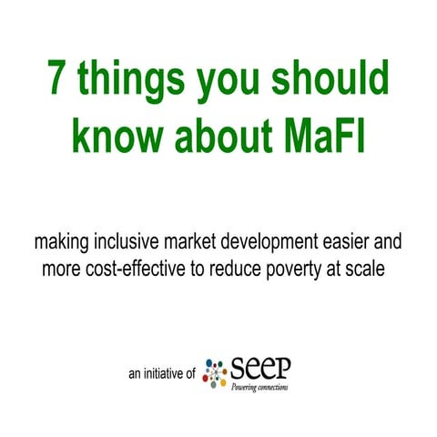 Seven Things You Should Know About MaFI