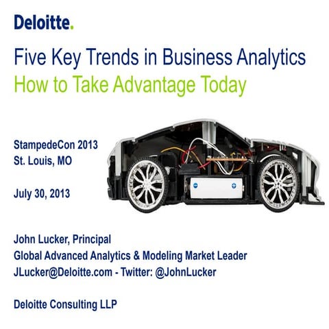 Five Trends in Analytics - How to Take Advantage Today - StampedeCon 2013