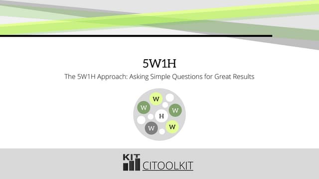 The 5W1H Approach: Asking Simple Questions For Great Results